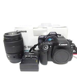 Canon EOS 80D EF-S 18-135 IS USM KIT デジタル一眼カメラ 通電確認済み 【80サイズ/同梱不可/大阪商品】【2469421/191/mrrz】