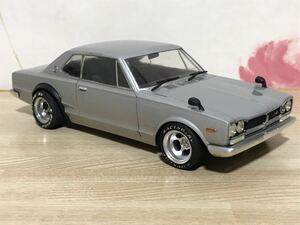 送料無料　1/20 エンジン付きプラモデル完成品 日産 スカイライン 2000GT-R KPGC10 カスタム 改造車 NISSAN SKYLINE 旧車 街道レーサー