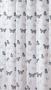 シャワーカーテン シック たくさんの蝶々 バタフライ