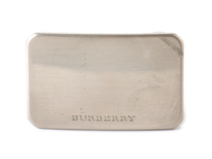 E16293 美品 BURBERRY バーバリー ベルト バックル シルバーカラー ロゴ 
