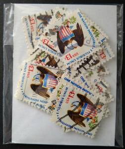 アメリカ・普通切手・１９７５年シリーズ（ワシと盾）【使用済】（３０枚）