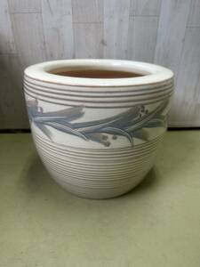 昭和レトロ　火鉢 メダカ 金魚鉢　陶器 中古品