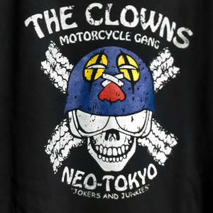 送込　AKIRA THE CLOWNS NEO TOKYO Motorcycle gang 半袖Tシャツ　黒色　Mサイズ