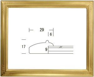 水彩用額縁 木製フレーム 月山水彩 サイズＦ6号