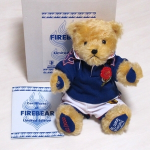 ○ ハーマン HERMANN テディベア ファイアーベア FIREBEAR TEDDY BEAR 1998 フランス ワールドカップ 日本代表 限定 3000体 1312/3000 ○