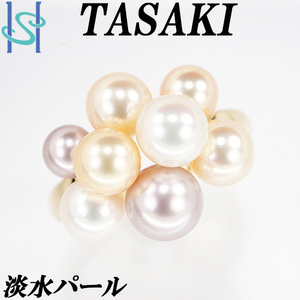 タサキ 田崎真珠 淡水パール リング 4.9～7.0mm K18YG ブランド TASAKI 送料無料 美品 中古 SH108483