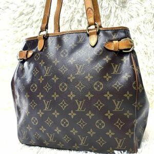 LOUIS VUITTON ルイヴィトン バティニョール モノグラム M51154 トートバッグ ブラウン 総柄 レディース メンズ 通勤 通学 バッグ カバン