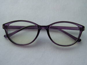 クリアサングラス　紫フレーム　ダテメガネ　紫外線から目を守る　伊達眼鏡　だてめがね