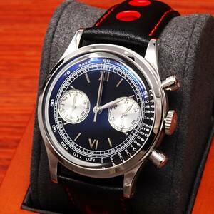 送料無料・新品・DIESDIVEブランド・メンズ・VK64クロノグラフクオーツ式腕時計・オマージュウオッチ・本革レザーストラップモデル