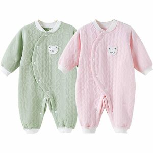 [miniGray] 長袖カバーオール ベビー服 2枚セット 綿 新生児服 前開きタイプ かわいい 新生児 女の子 赤ちゃん服 ロンパース 出産祝い