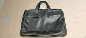 LANVIN レザー ブリーフケース 黒 カビ臭有 中古品 ランバン 書類カバン かばん バッグ 60452