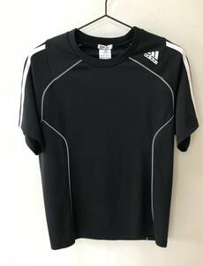 adidas アディダス トップス スポーツTシャツ メンズ Mサイズ ブラックxホワイト[ST-0832]