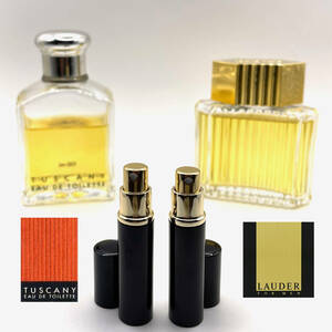 ★タスカニー ARAMIS・VINTAGE TUSCANY EDT. 3.5ml SPRAY & LAUDER FOR MEN EDC. 3.5ml SPRAY・未使用(各フルボトルより3ml詰替品)・箱無