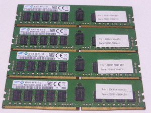 メモリ サーバーパソコン用 Samsung DDR4-2400 (PC4-19200) ECC Registered 8GBx4枚 合計32GB 起動確認済です M393A1G40DB1-CRC0Q⑧