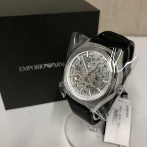 箱付き★【EMPORIO ARMANI】エンポリオアルマーニ★自動巻腕時計 アナログ スケルトンダイアル レザーベルト AP6003 10