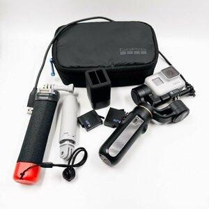 ゴープロ GoPro HERO7 WHITE アクションカメラ INKEEジンバル付 純正バッテリー2個 充電器付属 中古 動作品 [質イコー]