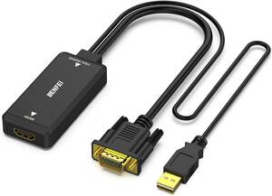 1pack VGAソースからHDMIモニター。 BENFEI VGA - HDMI、オーディオサポートおよび 1080P 解像度を