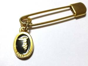 ヴィンテージ TRUSSARDI トラサルディ グレイハウンド犬ロゴ チャーム ピンブローチ vintage pin brooch