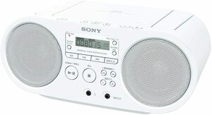 ソニー CDラジオ ZS-S40 : FM/AM/ワイドFM対応 ホワイト ZS-S40 W(中古品)