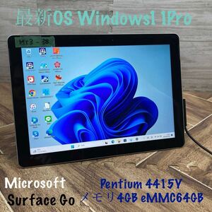 MY3-38 激安 OS Windows11Pro タブレットPC Microsoft Surface Go Pentium 4415Y メモリ4GB eMMC64GB Bluetooth Office 中古