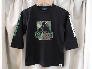  X-LARGE エクストララージ XLARGE Kids 迷彩柄 OG７分ソデ Tシャツ 黒 140サイズ 最新人気商品 送料込　値下げしました！
