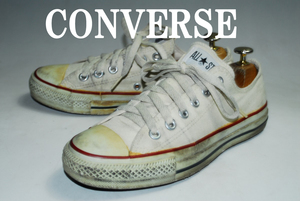 ◆DSC4467◆驚愕の1000円完全売り切り！コンバース◆CONVERSE/ホワイト/24.5㎝/ロー◆ストリート最強スニーカー！存在感抜群！注目の１足！