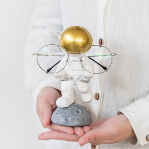 メガネスタンド 眼鏡スタンド メガネ ホルダー めがね置き 眼鏡ケース ウッド 宇宙飛行士 アジアン雑貨 プレゼント