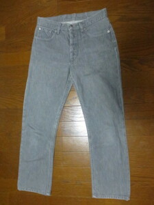 HELMUT LANG CLASSIC RAW DENIM MADE IN ITALY ヘルムートラング　デニムジーンズ　ボタンフライ　グレー系　２７　イタリア製