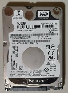 4248 2.5インチ内蔵SATAハードディスク 7mm 500GB WesternDigital WD5000LPLX-08ZNTT0 7200rpm lenovo Think Win7Pro32bitリカバリ 690時間