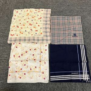 即決 BURBERRY Burberrys ハンカチ 4枚セット