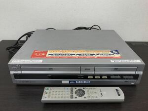 0504-114T②23617 VHS DVD HDD レコーダー SONY ソニー RDR-VH85 リモコン有り 2006年製