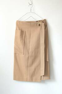 MOGA:綿レーヨンツイルスカート/巻きスカート/ハンドウォッシュ/モガ/サイズ2
