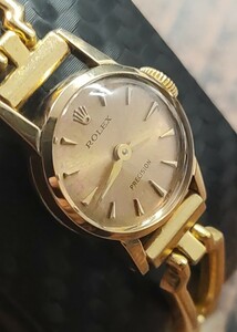 1000円スタート！18K刻印！ ROLEX Precision ロレックス プレシジョン Ref.2148 Cal.1401 アンティーク レディース腕時計 手巻き 稼働品