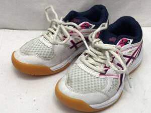 asics アシックス バレーボールシューズ UPCOURT 4 GS ホワイトXネイビーXピンク 19cm SS-309938