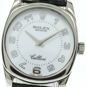 ☆良品【ROLEX】ロレックス チェリーニ K18WG 6229 クォーツ レディース_700967【ev20】