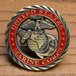 チャレンジコイン 紋章 アメリカ海兵隊 記念メダル Challenge Coin 記念コイン USMC エンブレム 亜鉛合金