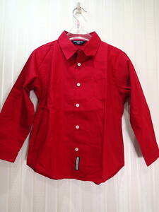 ★コムサデモード/ COMME CA DU MODE 110cm★未使用品・長袖カラーYシャツ（赤）ｔ1184
