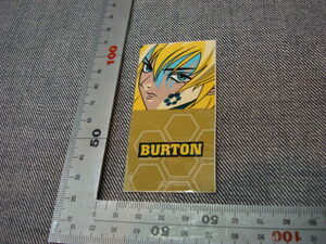 新品BURTON(バートン)キャラクターステッカー黄（中）