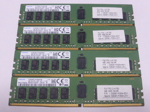 メモリ サーバーパソコン用 Samsung DDR4-2400 (PC4-19200) ECC Registered 8GBx4枚 合計32GB 起動確認済です M393A1G40EB1-CRC0Q⑦