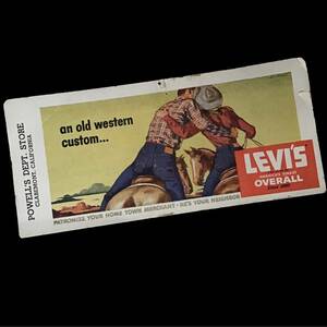 40s 50s 超レア コレクタブル Vintage LEVIS OVERALL ノベルティ インク ブロッター / カバーオール 501 506 507 XX 均等V 片面 大戦 BigE