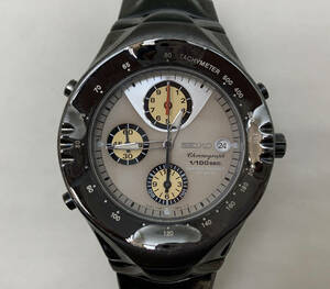稼働品 SEIKO 7T52-6B20 セイコー ジウジアーロ マッキナスポルティーバ クロノグラフ 腕時計 日本製