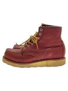 RED WING◆レースアップブーツ・6インチクラシックモックトゥ/-/RED/レザー