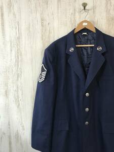 V619☆【AIR FORCE BLUE ミリタリージャケット】DSCP MARYLAND CLOTHING 紺 46 L