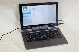 中古デタッチャブルノートパソコン 東芝 dynabook V714/K COREi3 4GB SSD無 11.6inch タッチパネル カメラ内蔵 OS無 起動確認済 代引き可