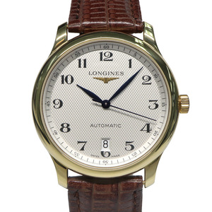 【名古屋】【LONGINES】ロンジン マスターコレクション L2.628.6.78.3 750YG レザー シルバー 自動巻 メンズ腕時計 男【中古】