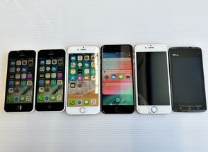 【1円スタート】iPhone5c iPhone6 iPhone6s ARRWSES ジャンク品　液晶割れ 起動不能 おまとめ 修理 携帯 スマートフォン
