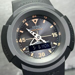 美品 CASIO カシオ G-SHOCK ジーショック AWG-M520G-1A9 腕時計 タフソーラー 電波ソーラー アナデジ 多機能 ブラック メンズ 動作確認済み