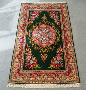 170×107cm イスファハン産 ペルシャ絨毯 手織り絨毯