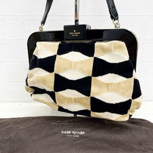 1360◎ Kate spade NEW YORK ケイトスペード バッグ 鞄 ショルダー 斜めがけ 肩掛け マグネット ベージュ ブラック レディース