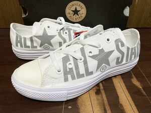 19年製CONVERSE ALL STAR AS BIG LOGO RF OX コンバース オールスター ビッグ ロゴ リフレクター WHITE ホワイト キャンバス 白 US7.5